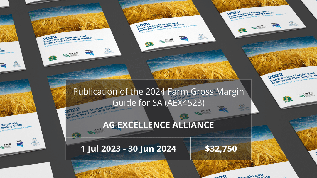 Publication of the 2024 Farm Gross Margin Guide for SA (AEX4523)