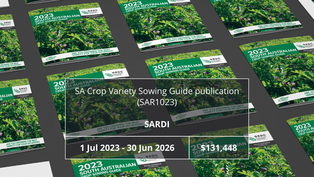SA Crop Variety Sowing Guide publication (SAR1023)