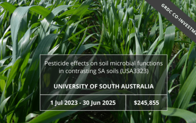 Pesticide effects on soil microbial functions in contrasting SA soils (USA3323)