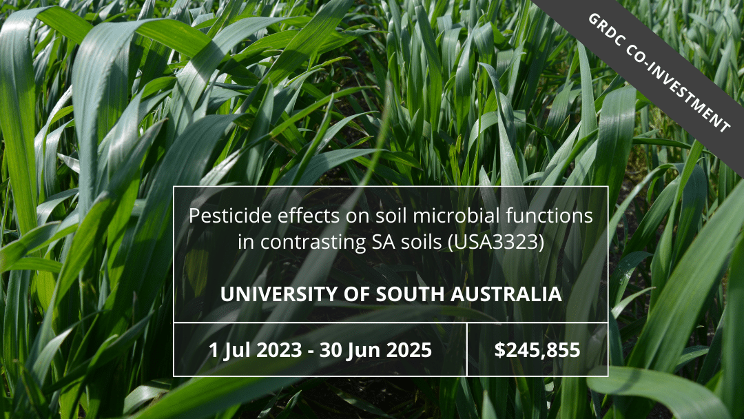 Pesticide effects on soil microbial functions in contrasting SA soils (USA3323)