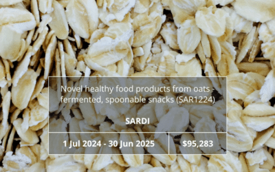 Novel health food products from oats – fermented, spoonable snacks (SAR1224)
