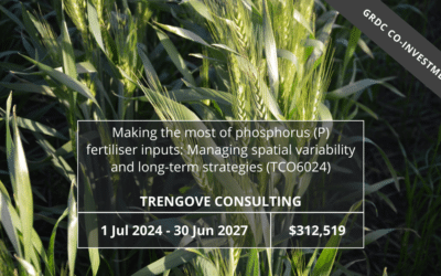 Making the most of phosphorus(P) fertiliser inputs: Managing spatial variability and long-term strategies (TCO6024)